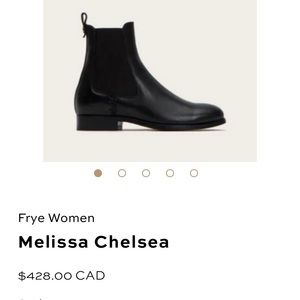 New in Box Frye Melissa Black Leather Chelsea Boots size 6.5